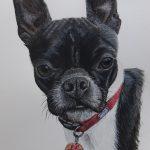 Painting of a french bulldog